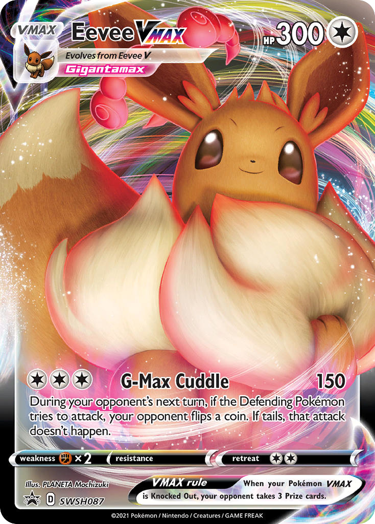 Eevee VMAX SWSH087 Promo card from SWSH Black Star Promos