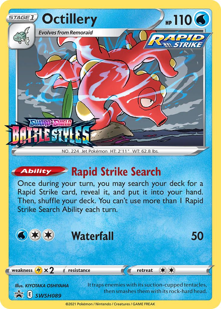 Octillery SWSH089 Promo card from SWSH Black Star Promos