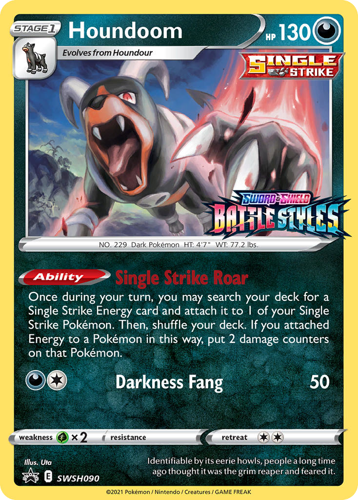 Houndoom SWSH090/307 Promo card from SWSH Black Star Promos