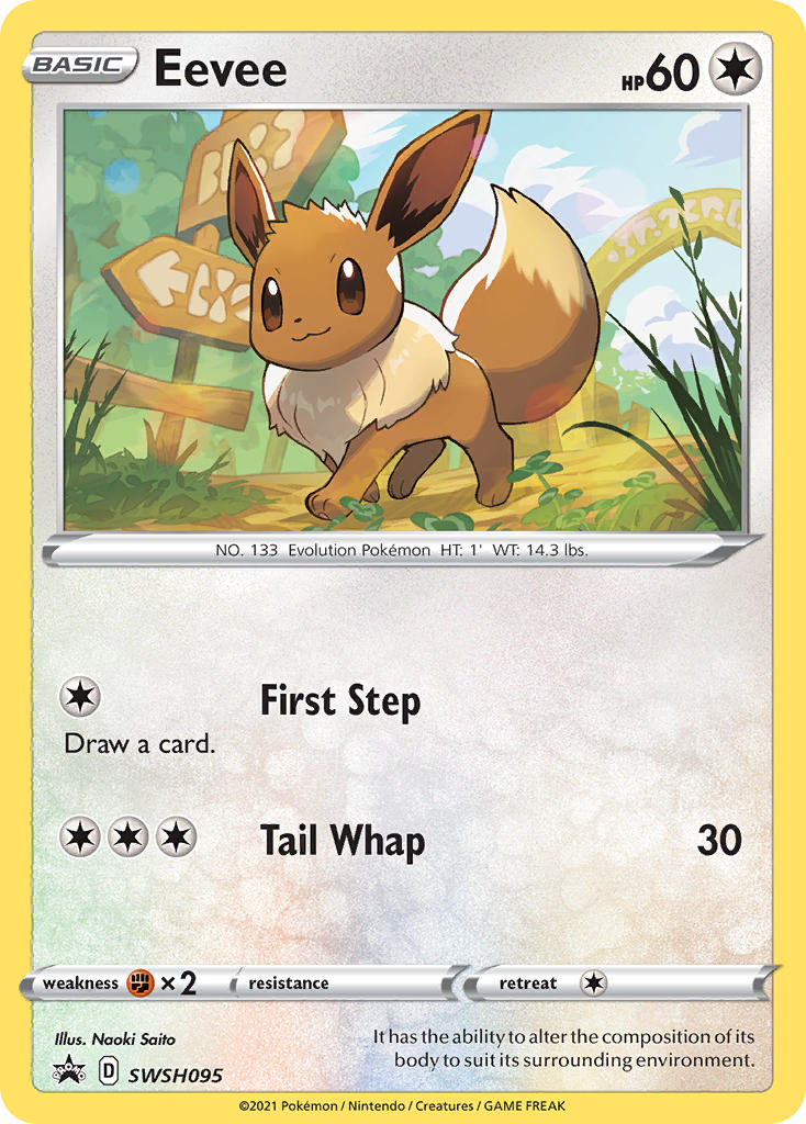 Eevee SWSH095 Promo card from SWSH Black Star Promos