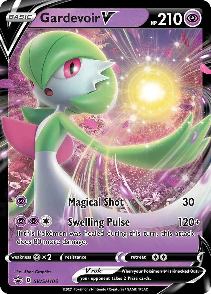Gardevoir V SWSH105 Promo card from SWSH Black Star Promos