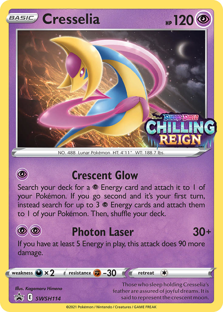 Cresselia SWSH114/307 Promo card from SWSH Black Star Promos
