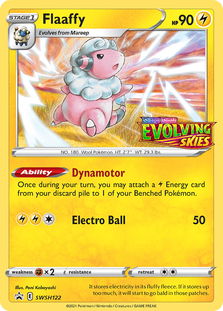 Flaaffy SWSH122 Promo card from SWSH Black Star Promos