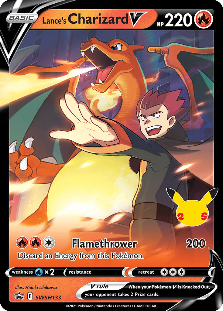 Lance's Charizard V SWSH133 Promo card from SWSH Black Star Promos