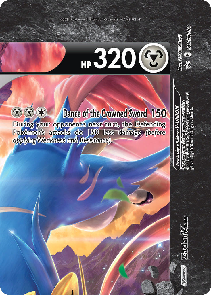 Zacian V-UNION SWSH164 Promo card from SWSH Black Star Promos