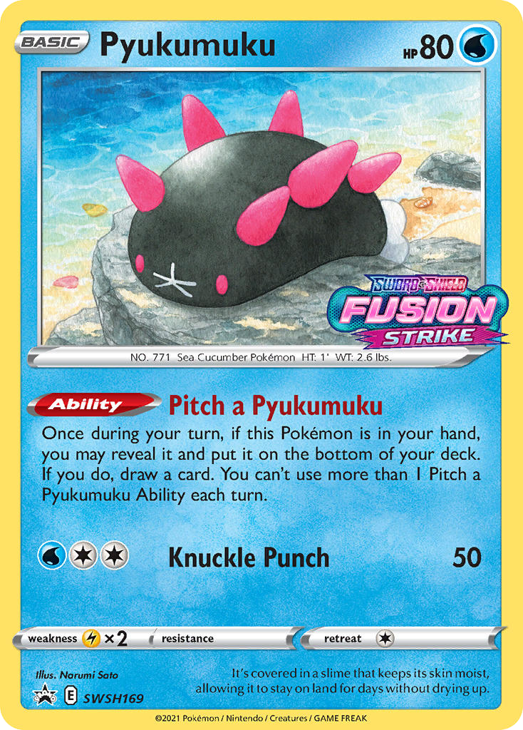 Pyukumuku SWSH169 Promo card from SWSH Black Star Promos