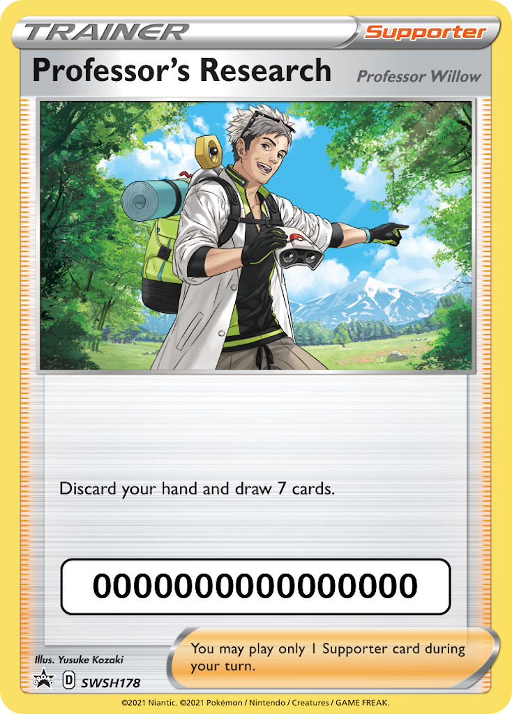 Professor's Research SWSH178/307 Promo card from SWSH Black Star Promos