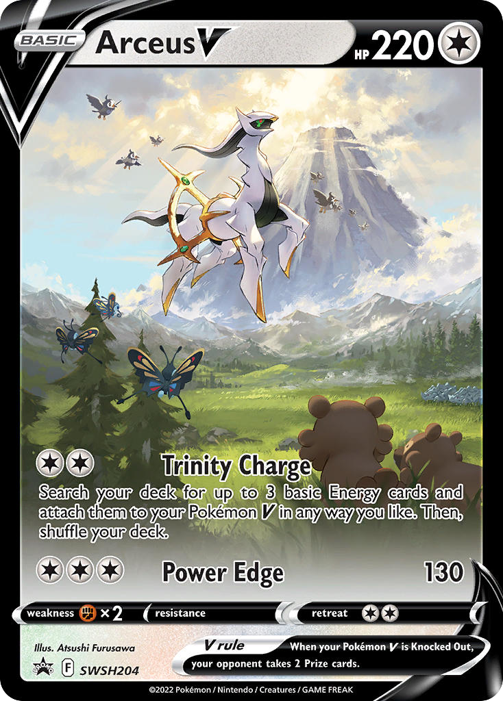 Arceus V SWSH204 Promo card from SWSH Black Star Promos