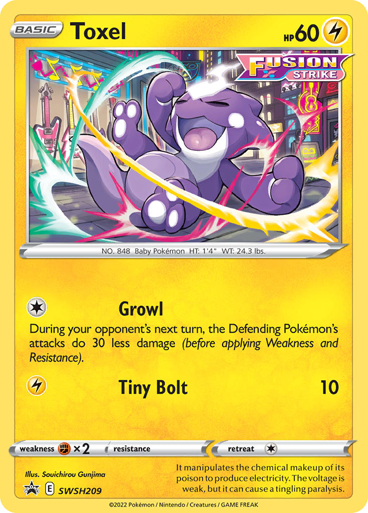 Toxel SWSH209 Promo card from SWSH Black Star Promos