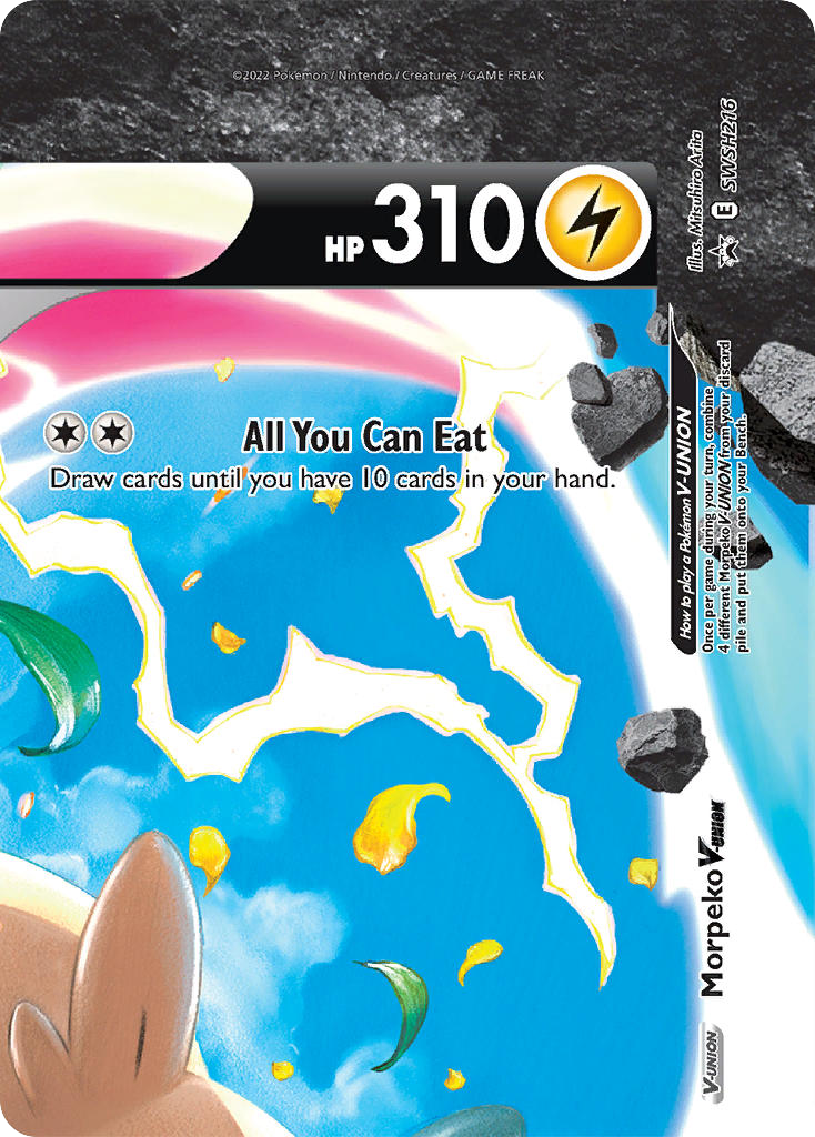 Morpeko V-UNION SWSH216 Promo card from SWSH Black Star Promos