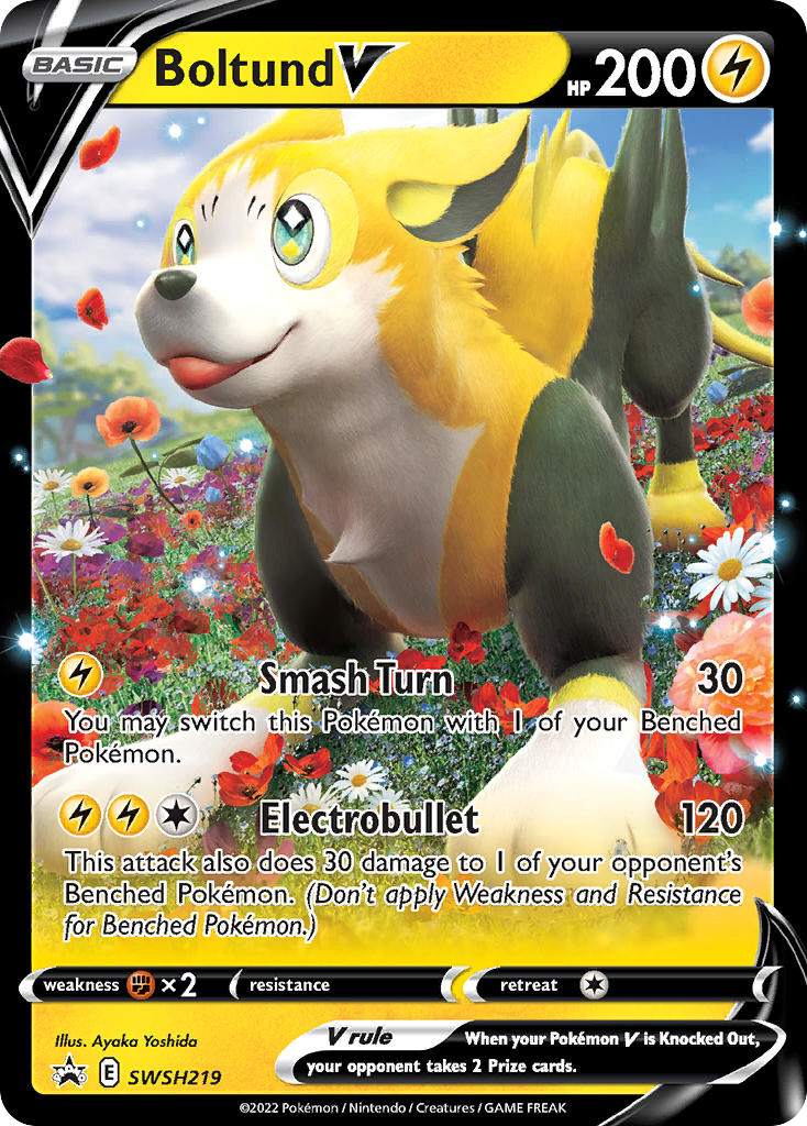 Boltund V SWSH219 Promo card from SWSH Black Star Promos