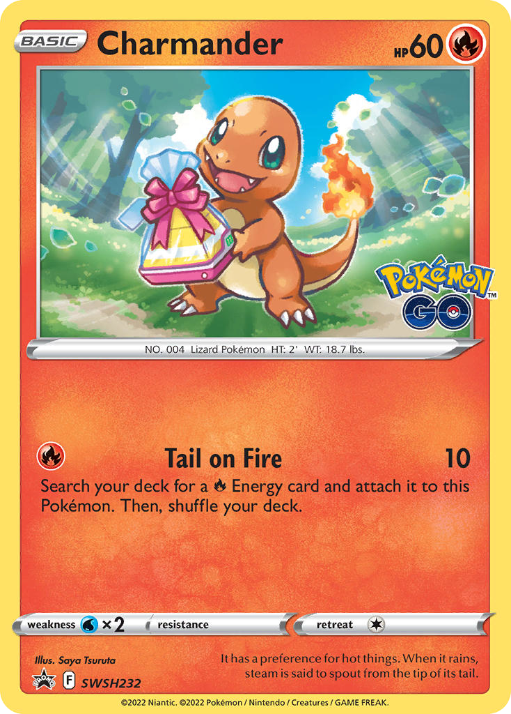 Charmander SWSH232 Promo card from SWSH Black Star Promos