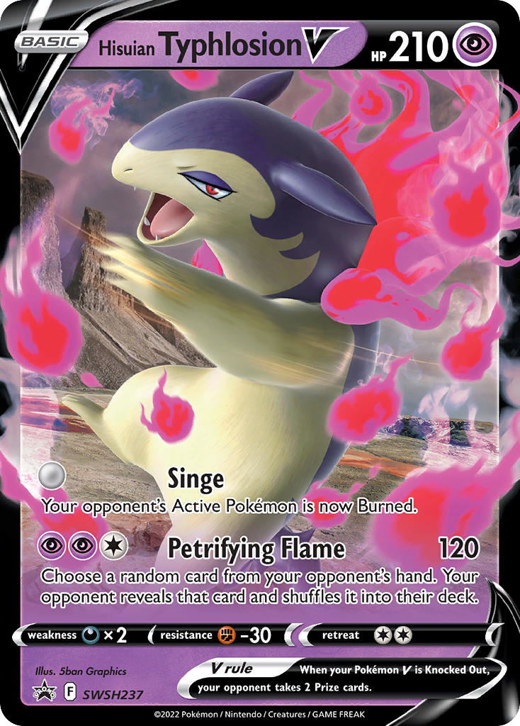 Hisuian Typhlosion V SWSH237 Promo card from SWSH Black Star Promos