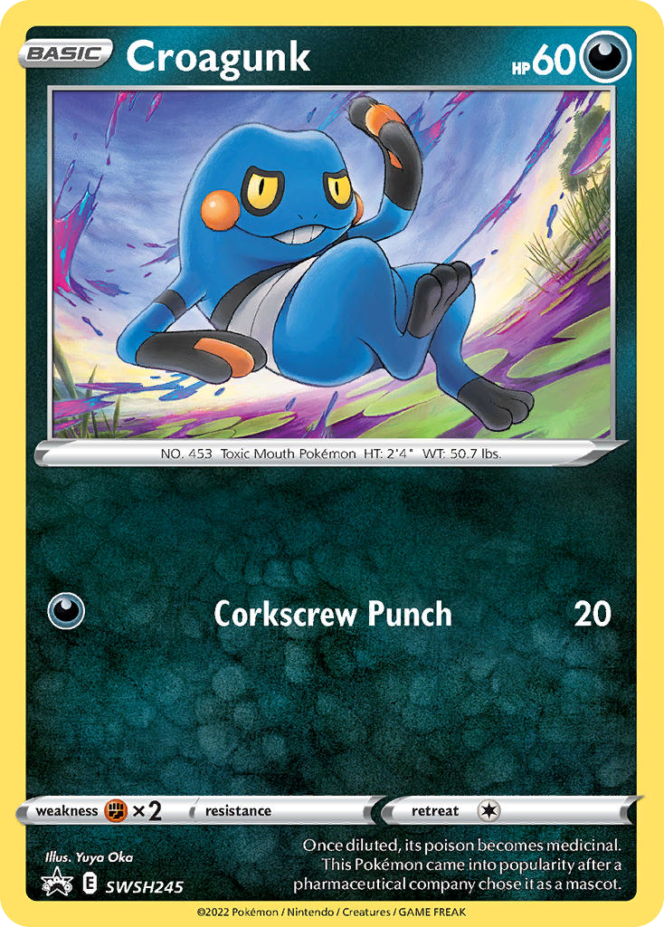 Croagunk SWSH245 Promo card from SWSH Black Star Promos