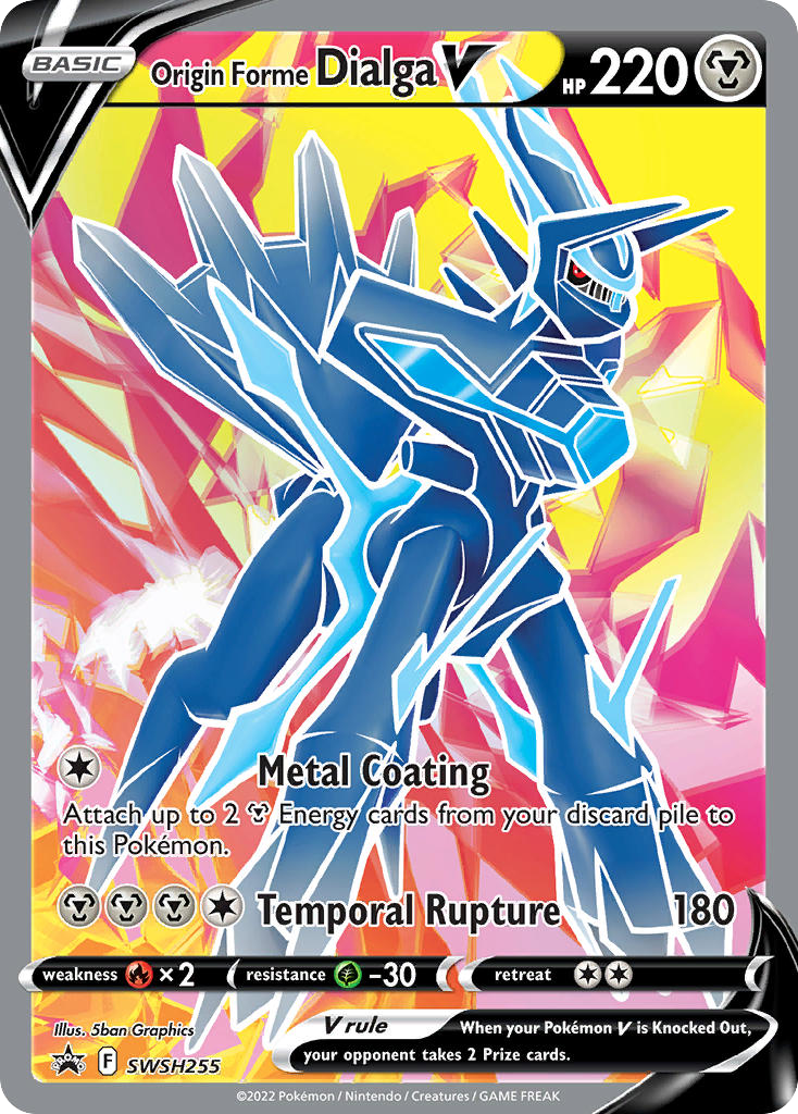 Origin Forme Dialga V SWSH255 Promo card from SWSH Black Star Promos
