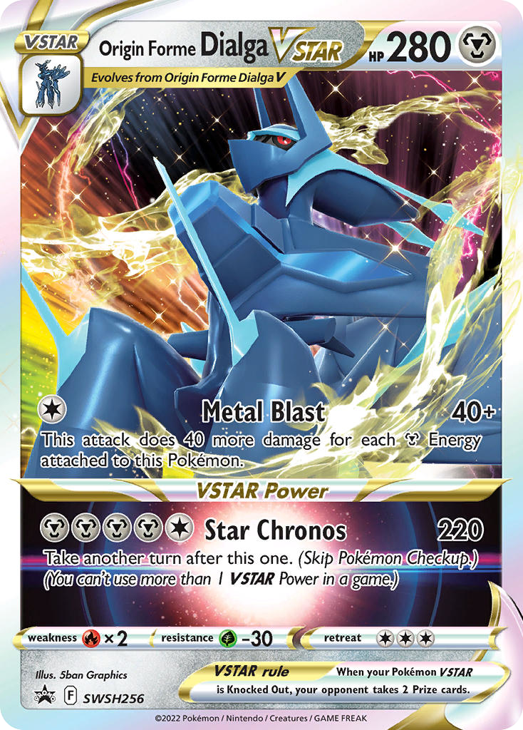 Origin Forme Dialga VSTAR SWSH256 Promo card from SWSH Black Star Promos
