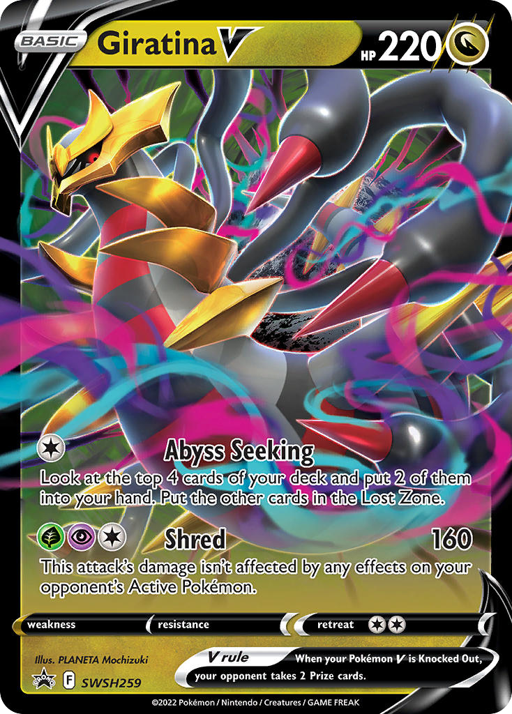 Giratina V SWSH259 Promo card from SWSH Black Star Promos