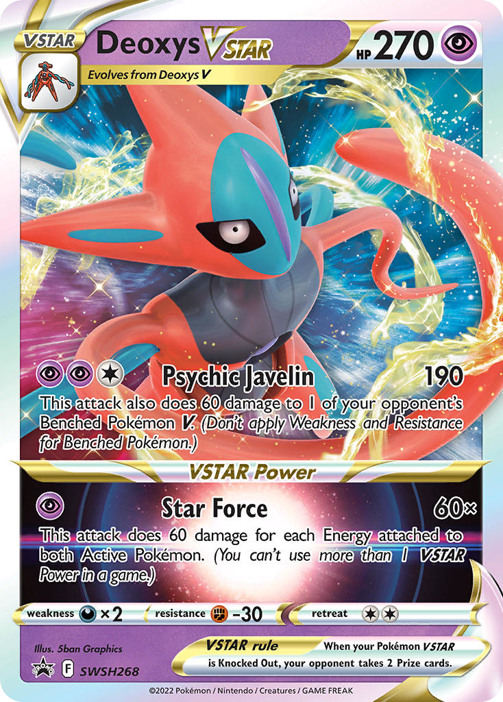 Deoxys VSTAR SWSH268/307 Promo card from SWSH Black Star Promos
