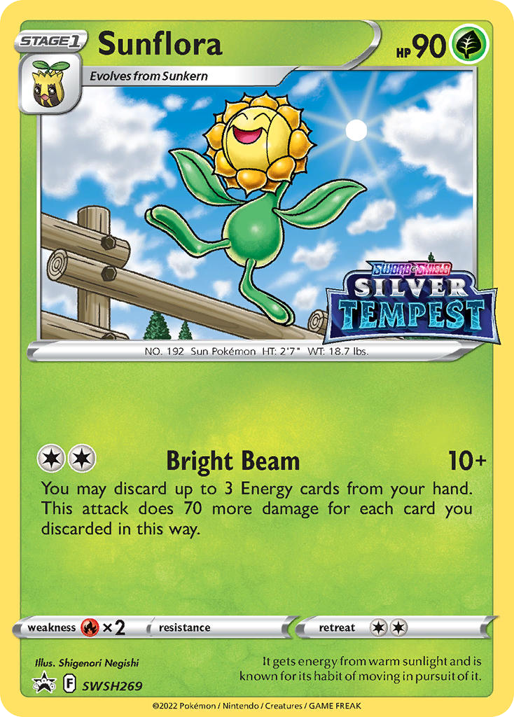 Sunflora SWSH269 Promo card from SWSH Black Star Promos