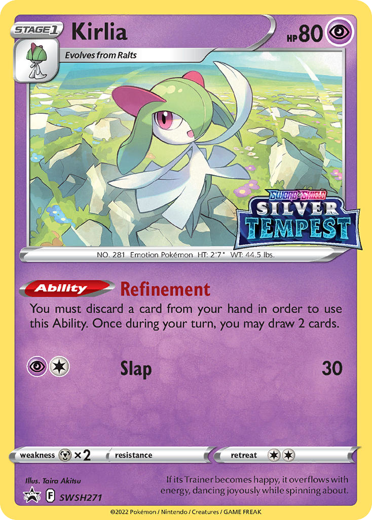 Kirlia SWSH271 Promo card from SWSH Black Star Promos