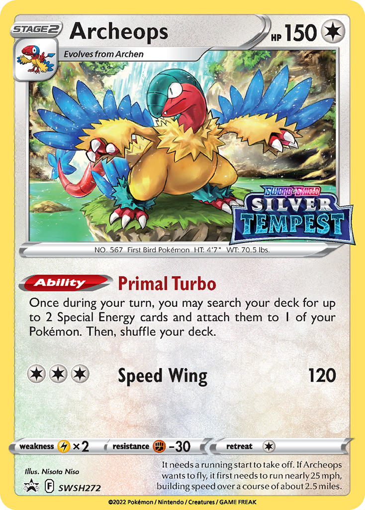 Archeops SWSH272 Promo card from SWSH Black Star Promos