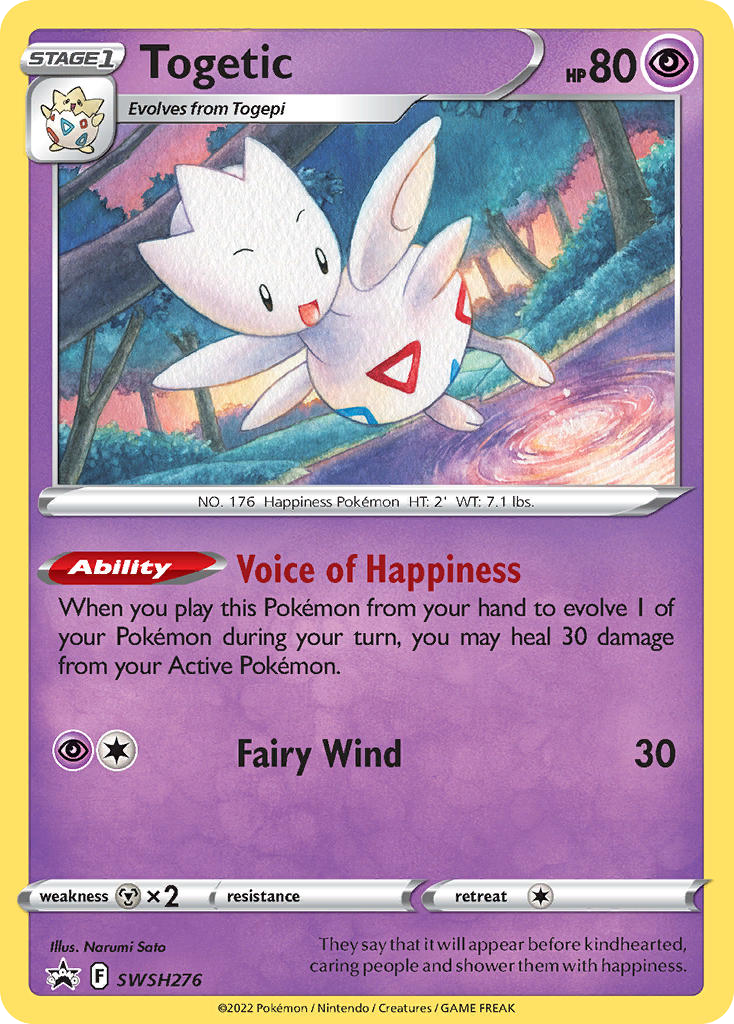 Togetic SWSH276 Promo card from SWSH Black Star Promos