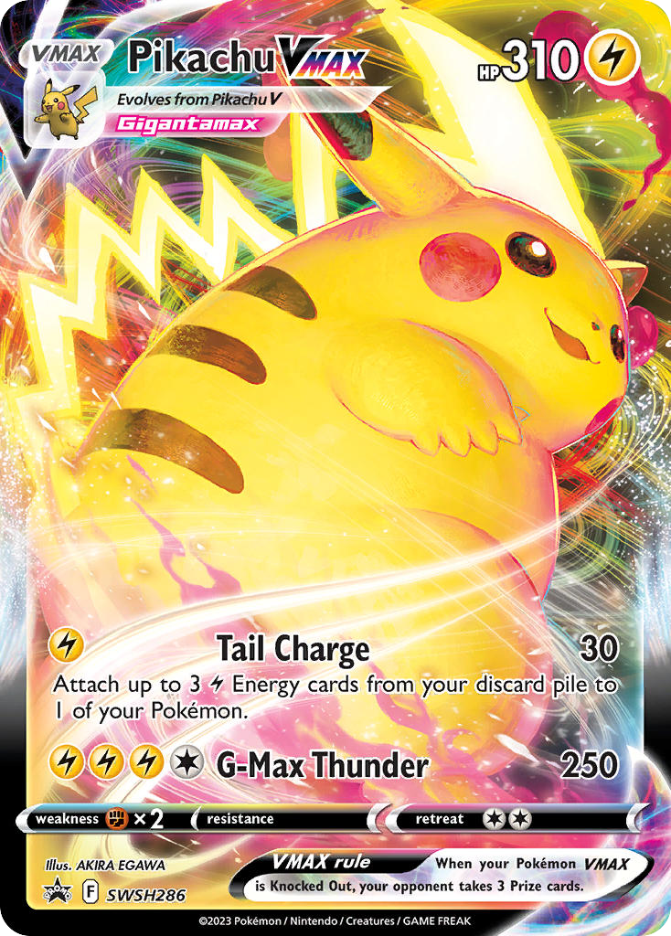 Pikachu VMAX SWSH286 Promo card from SWSH Black Star Promos
