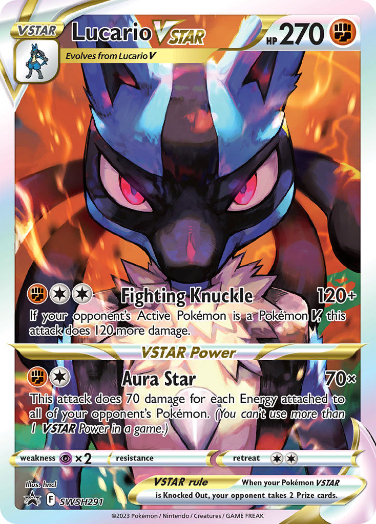 Lucario VSTAR SWSH291 Promo card from SWSH Black Star Promos