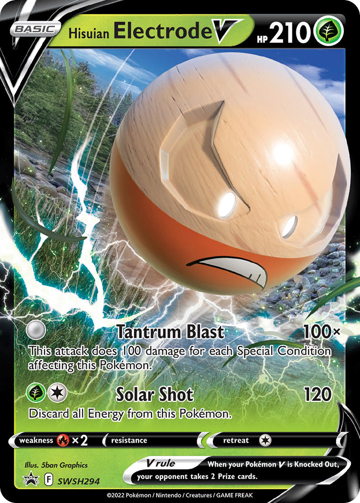 Hisuian Electrode V SWSH294 Promo card from SWSH Black Star Promos
