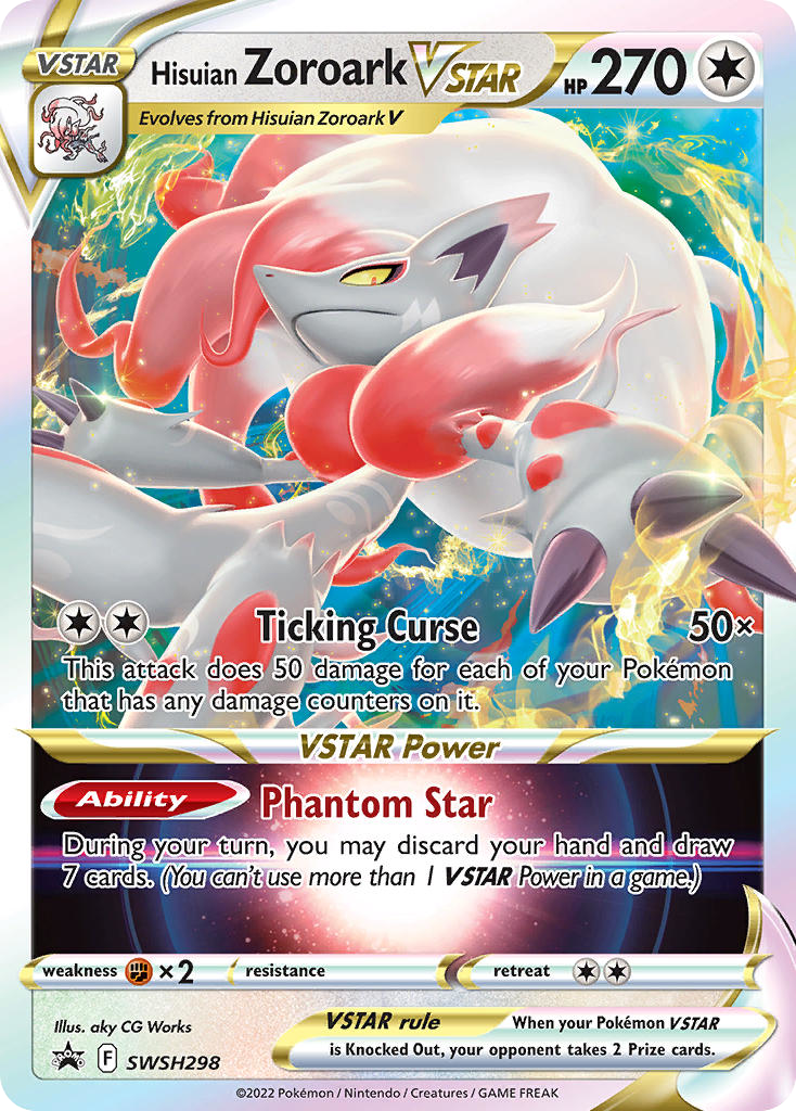 Hisuian Zoroark VSTAR SWSH298 Promo card from SWSH Black Star Promos