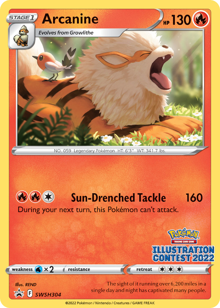 Arcanine SWSH304 Promo card from SWSH Black Star Promos