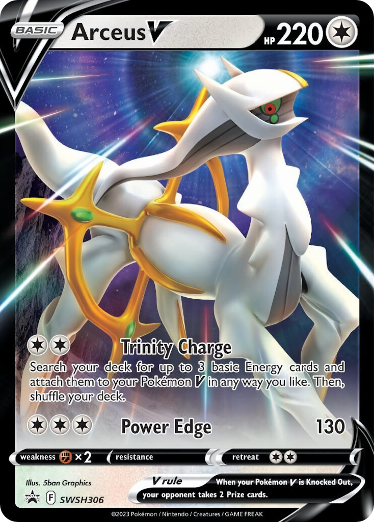Arceus V SWSH306 Promo card from SWSH Black Star Promos