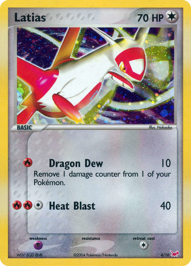 Latias 4 Pokemon card from EX Trainer Kit Latias