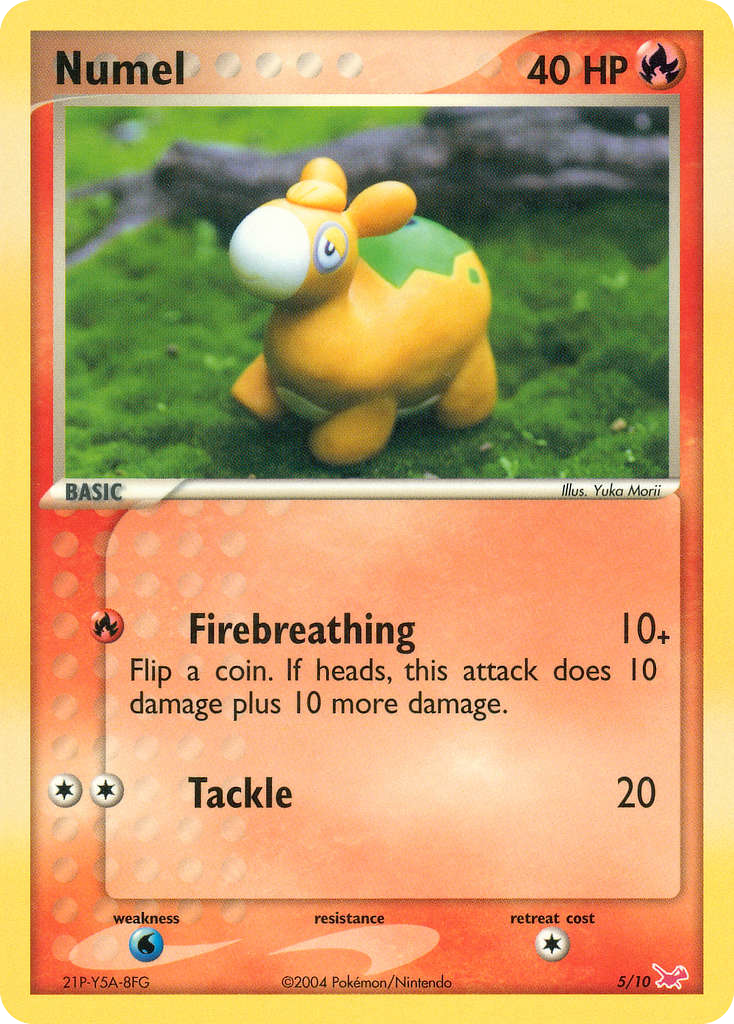Numel 5 Pokemon card from EX Trainer Kit Latias