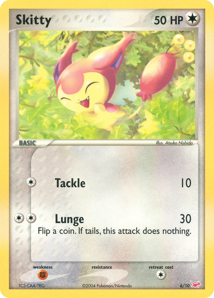 Skitty 6 Pokemon card from EX Trainer Kit Latias