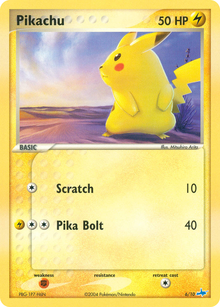 Pikachu 6 Pokemon card from EX Trainer Kit Latios