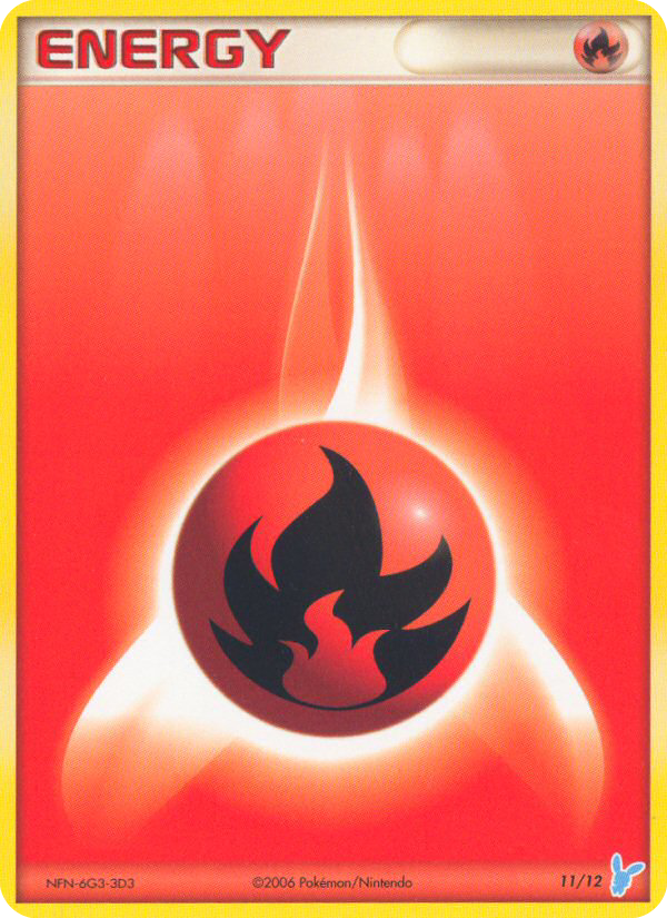 Fire Energy 11 Pokemon card from EX Trainer Kit 2 Minun