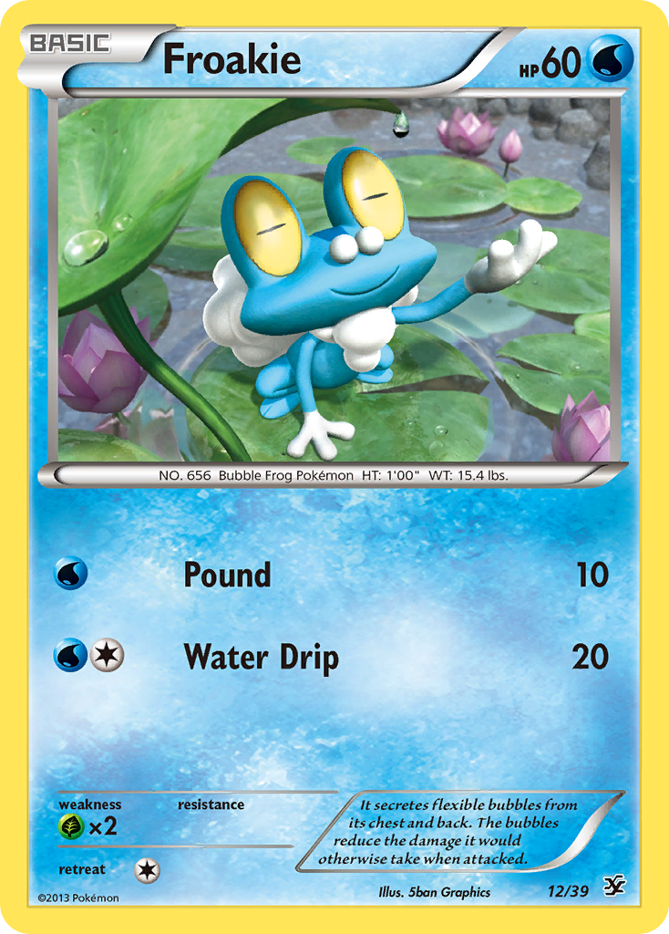 Froakie 12 Pokemon card from Kalos Starter Set