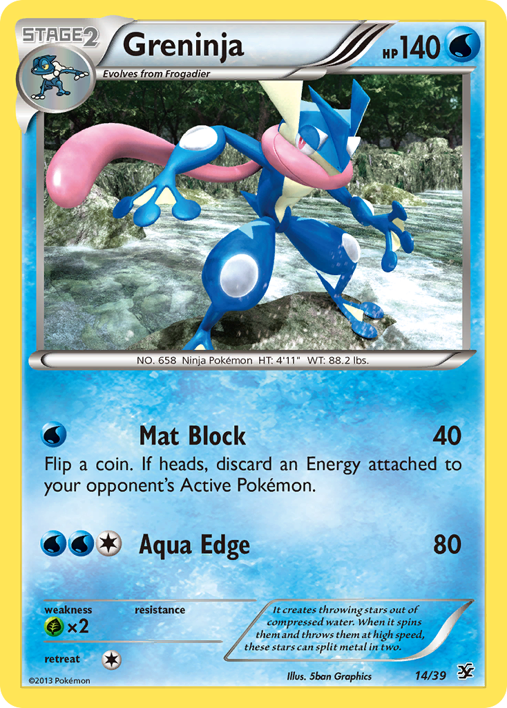 Greninja 14 Pokemon card from Kalos Starter Set