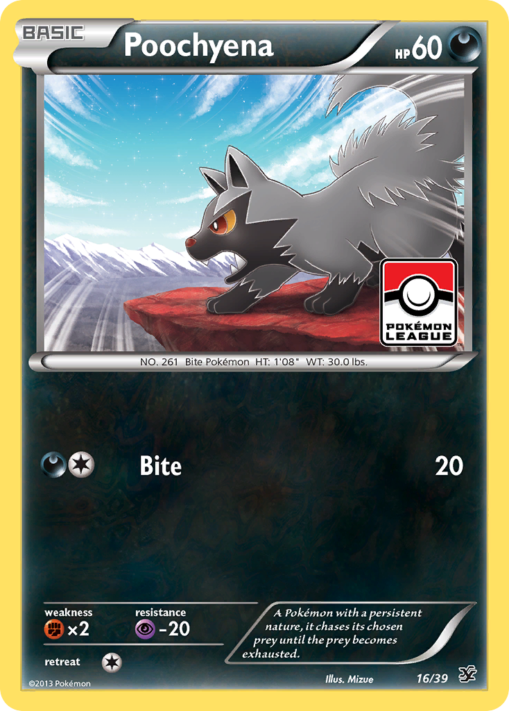 Poochyena 16 Pokemon card from xy0