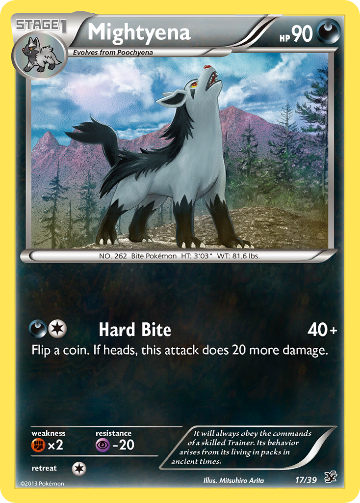 Mightyena 17/39 Pokemon card from Kalos Starter Set