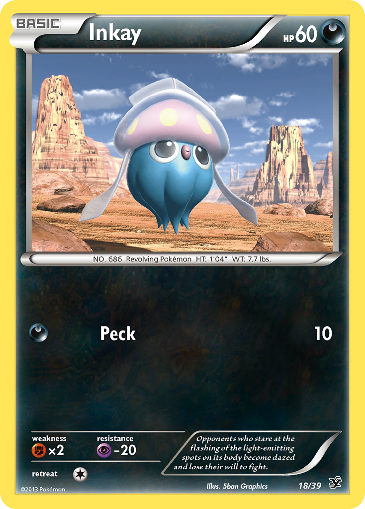 Inkay 18/39 Pokemon card from Kalos Starter Set