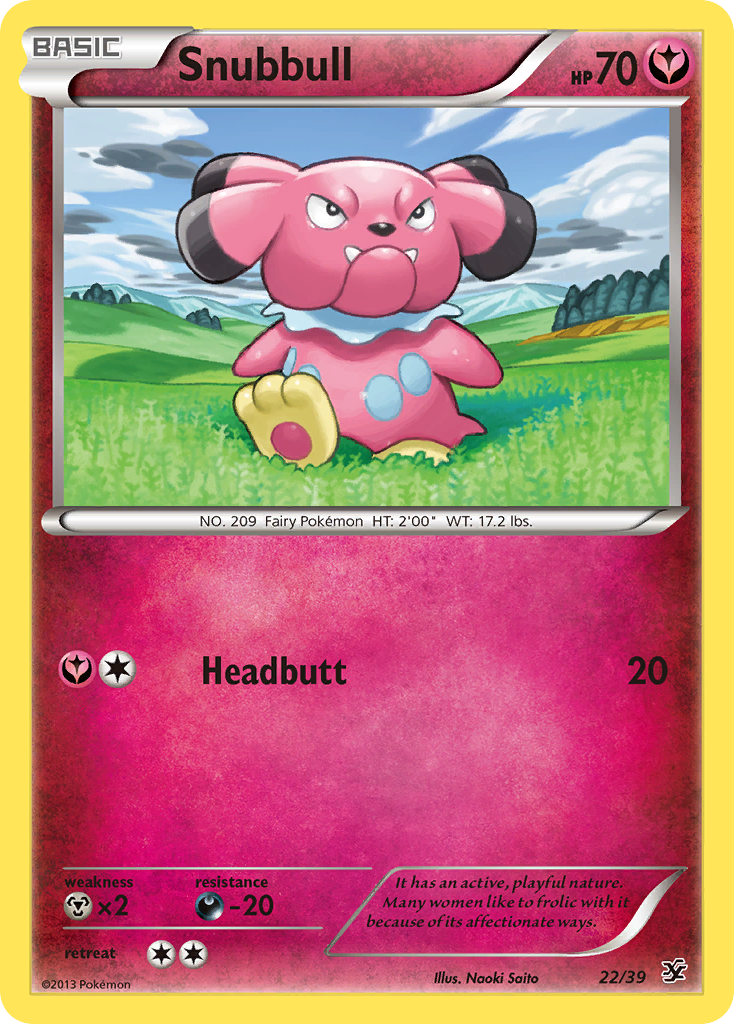 Snubbull 22 Pokemon card from xy0