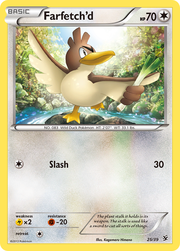 Farfetch'd 25 Pokemon card from Kalos Starter Set