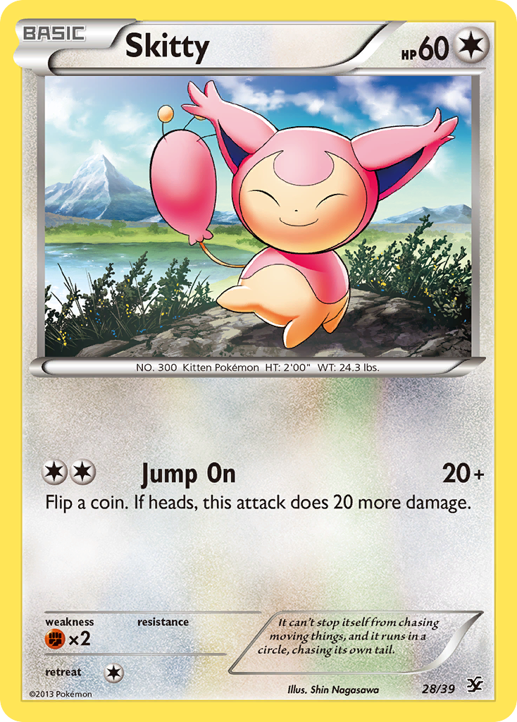 Skitty 28/39 Pokemon card from Kalos Starter Set