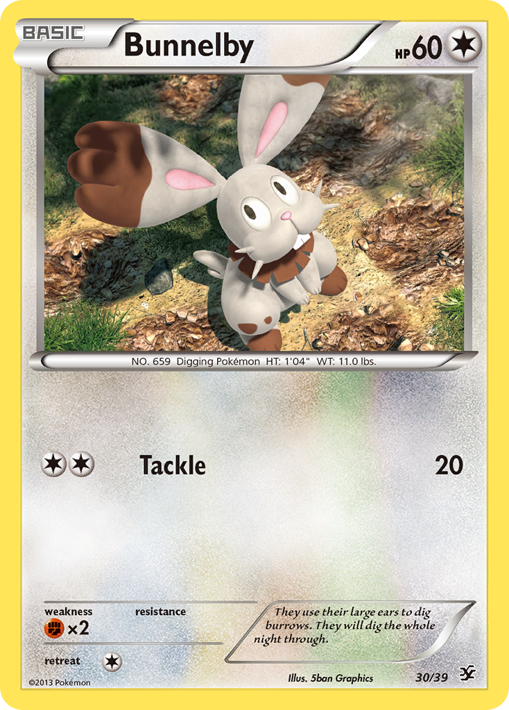 Bunnelby 30 Pokemon card from Kalos Starter Set
