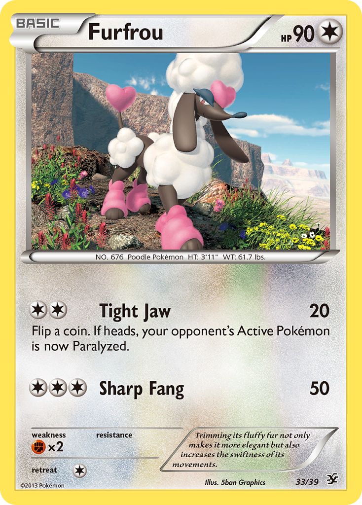 Furfrou 33 Pokemon card from xy0