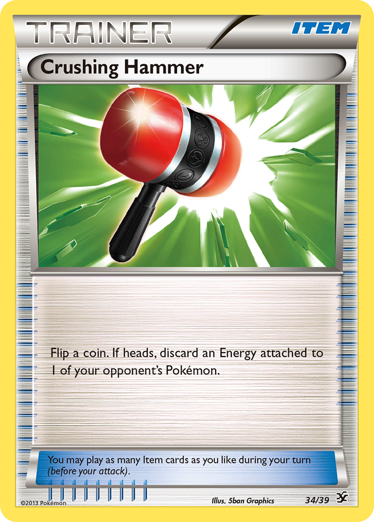 Crushing Hammer 34 Pokemon card from Kalos Starter Set