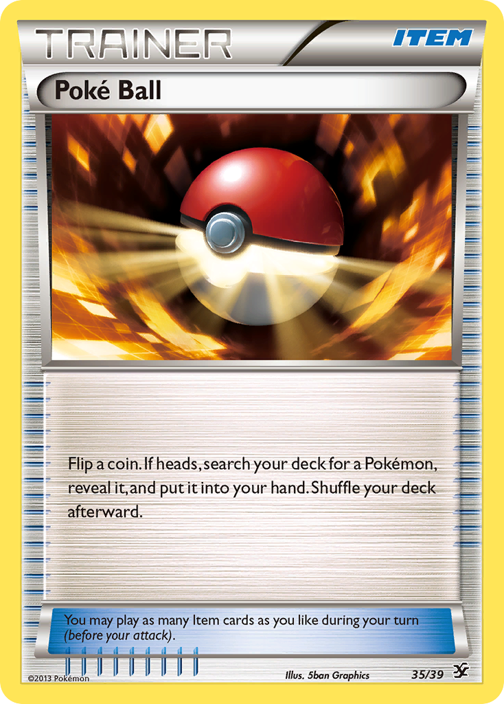 Poké Ball 35 Pokemon card from Kalos Starter Set