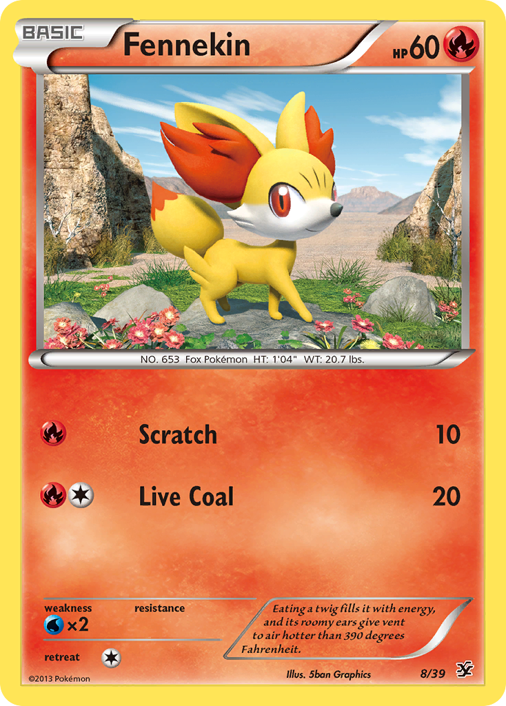 Fennekin 8 Pokemon card from Kalos Starter Set